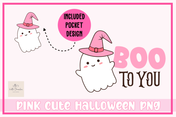 Boo to You Pink Ghost Png, Cute Halloween: Elevating Your Seasonal Designs with High-Quality Digital Assets