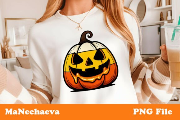 Candy Corn Pumpkin Sublimation PNG Guide