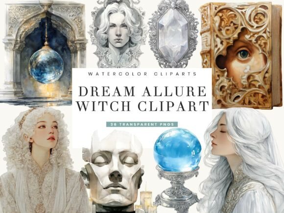 Dream Allure Witch Clipart Bundle