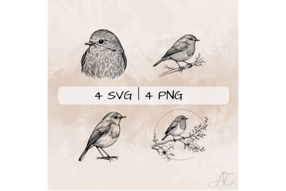 European Robin SVG Bundle: Premium Design Assets