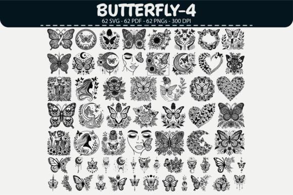 Evaluating the Butterfly Vector Bundle: 62 Designs for Digital Crafters