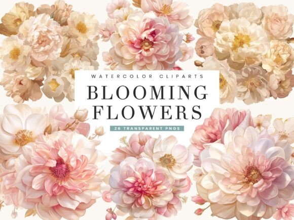 Integrating the Blooming Floral Flowers Clipart Bundle into Professional Design Workflows