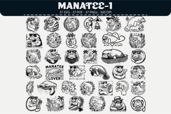 Manatee Clipart – 37 Designs: A Practical Guide for Creators and Crafters