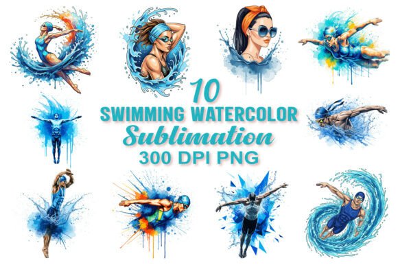Mastering Summer Designs with Sublimation Swimming Watercolor PNG Assets