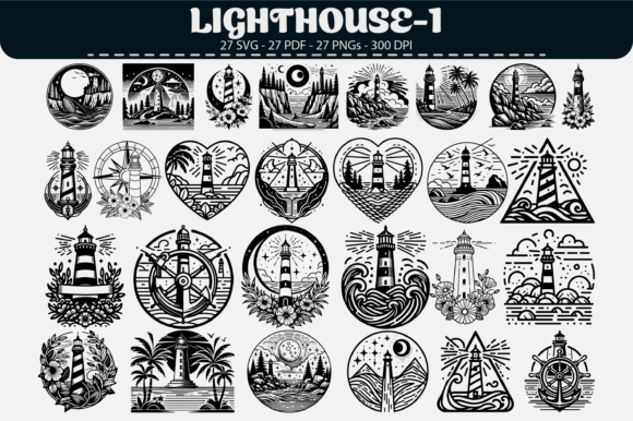 Navigating Digital Design: The Strategic Value of Lighthouse Clipart – 27 Designs for Modern Creators