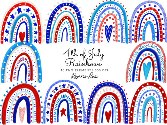Revolutionizing Patriotic Design: The Strategic Value of the 4th of July Rainbow Clipart Set for Modern Creators