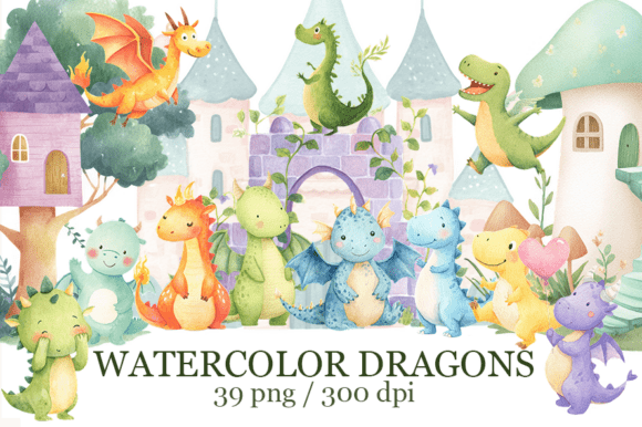 Unleashing Whimsy: The Creative Power of Cute Watercolor Dragons Clipart