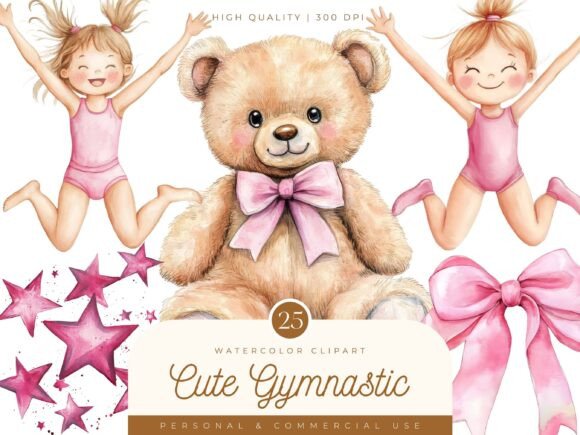 Watercolor Cute Gymnastic Clipart: A Guide for Creative Projects