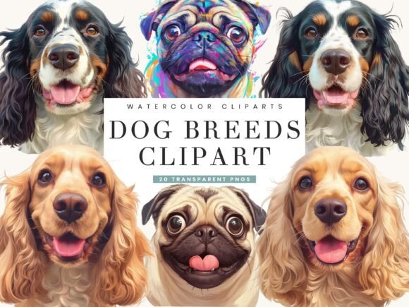 Watercolor Dog Breeds Clipart Bundle: A Practical Asset for Creative Workflows