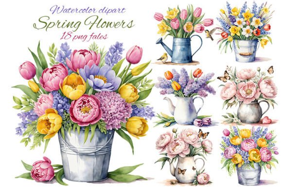 Watercolor Spring Flowers in a Vase: A Strategic Asset for Creative Professionals